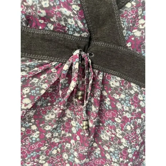 Esprit V2K V-neck top / tunica women size 12 purple boho - Picture 3 of 8